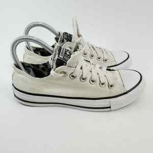 Converse Chuck Taylor Women's Size 7 Double Tongue Buff Off White Shoes